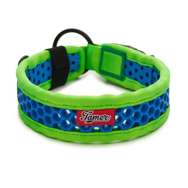 SOFTY Halsband | Länge: 40-46cm | Breite: 3,8cm | Farbe: grün/blau